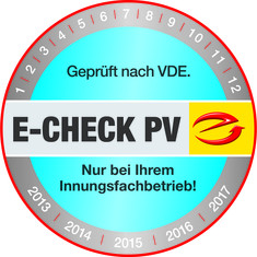 Logo des E-Check für Photovoltaikanlagen